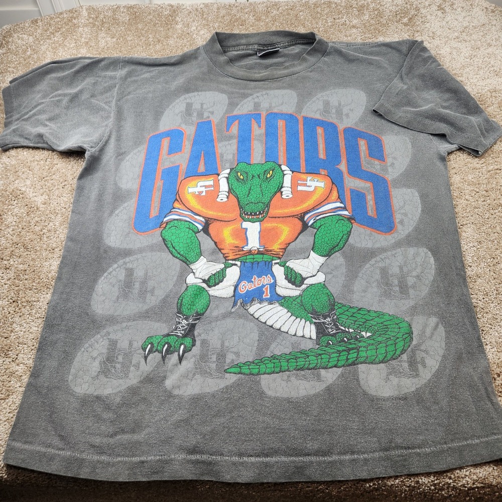 Vintage Sport Attack Florida Gators T-Shirt XL Gray Single Stitch Made in USA